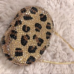 Crystal cheetah bag